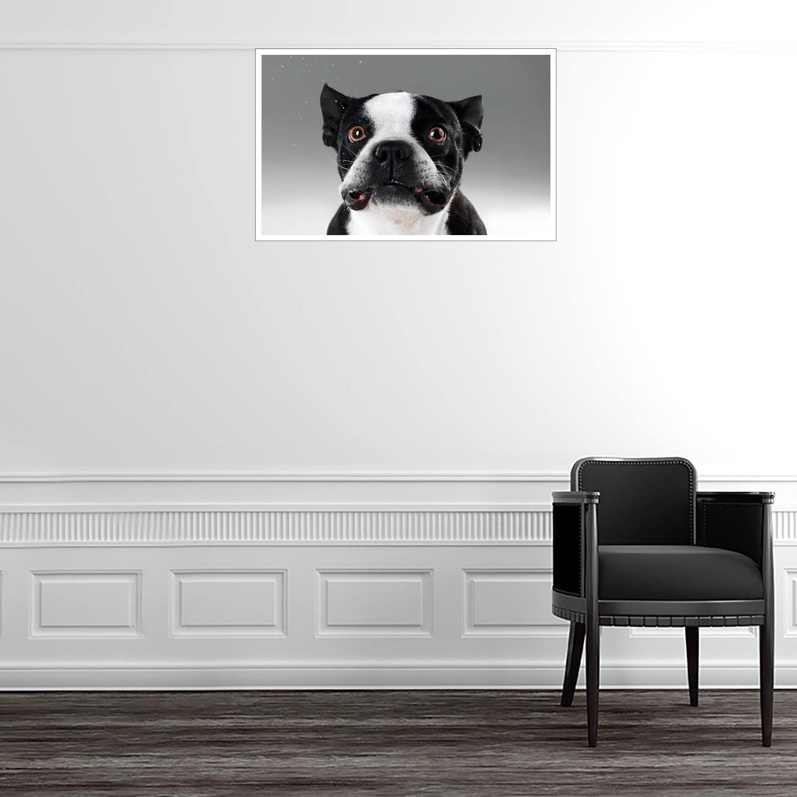 Bulldog Canvas Wall Art - 42x24 Inch Unframed Animal Poster Print for Home & Office Decor | Perfect for Living Room, Bedroom, or Gift