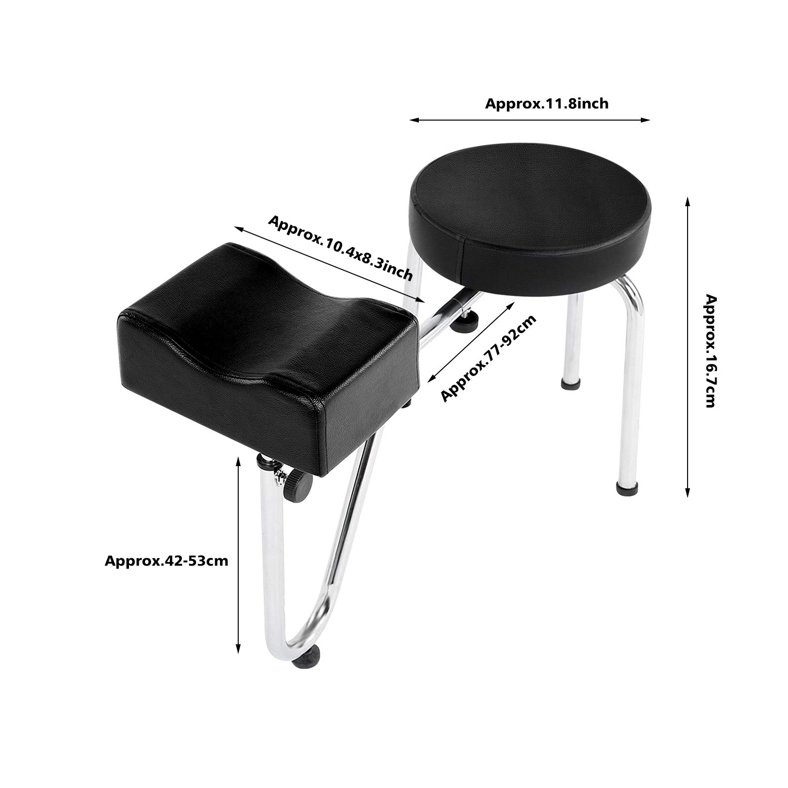 **Adjustable Pedicure Stool with PU Leather Footrest - Ergonomic Manicure Nail Station for Spa & Beauty Salon - Perfect for Pedicures, Nail Art & Salon Treatments**    *(Optimized for Google SEO, includes usage scenarios: pedicures, nail art, salon treatments)*