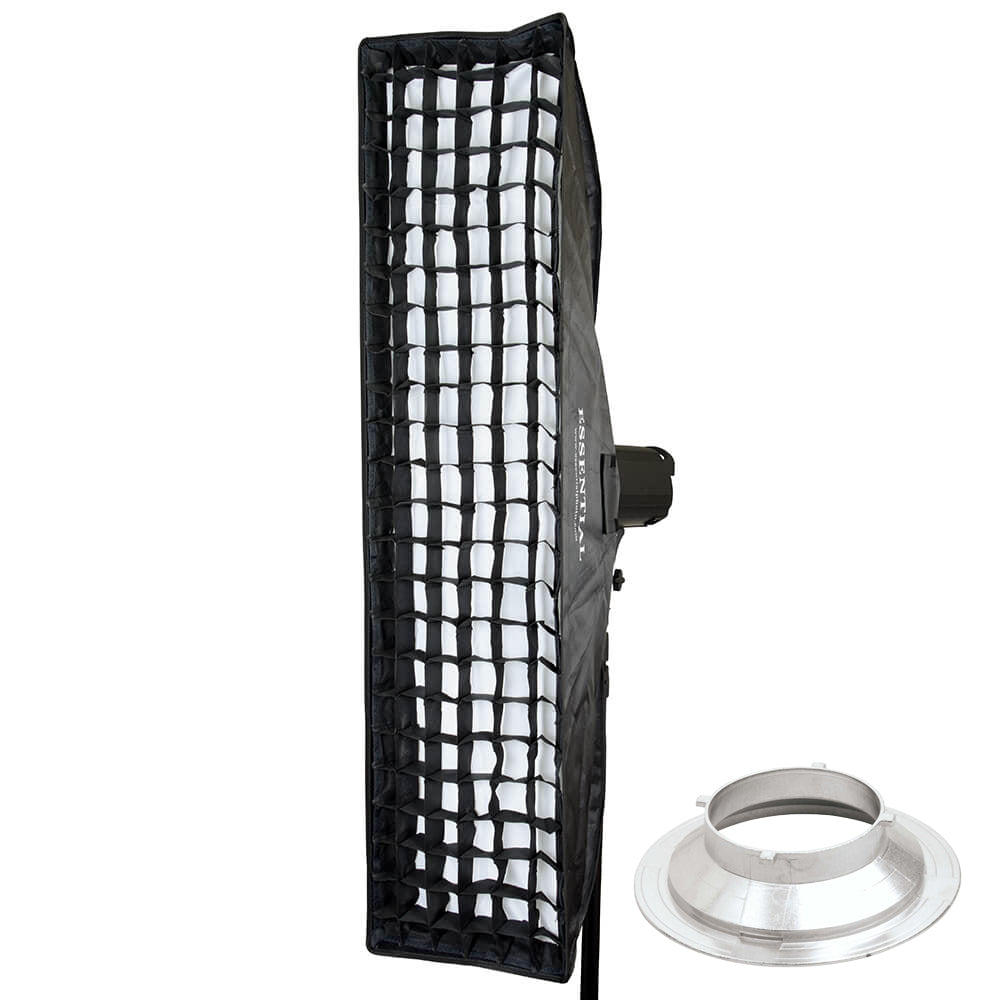 Super Large Strip Softbox & Honeycomb Grid (30x120cm) - Professional Photography Lighting for Studio, Portrait, and Product Shots