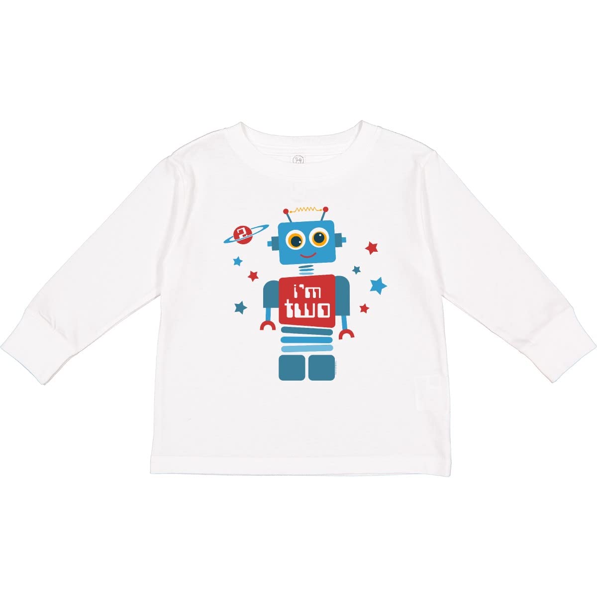 Inktastic Robot 2nd Birthday Toddler Long Sleeve T-Shirt - Cute Robot Graphic Tee for Boys & Girls - Perfect for Birthday Parties & Casual Wear