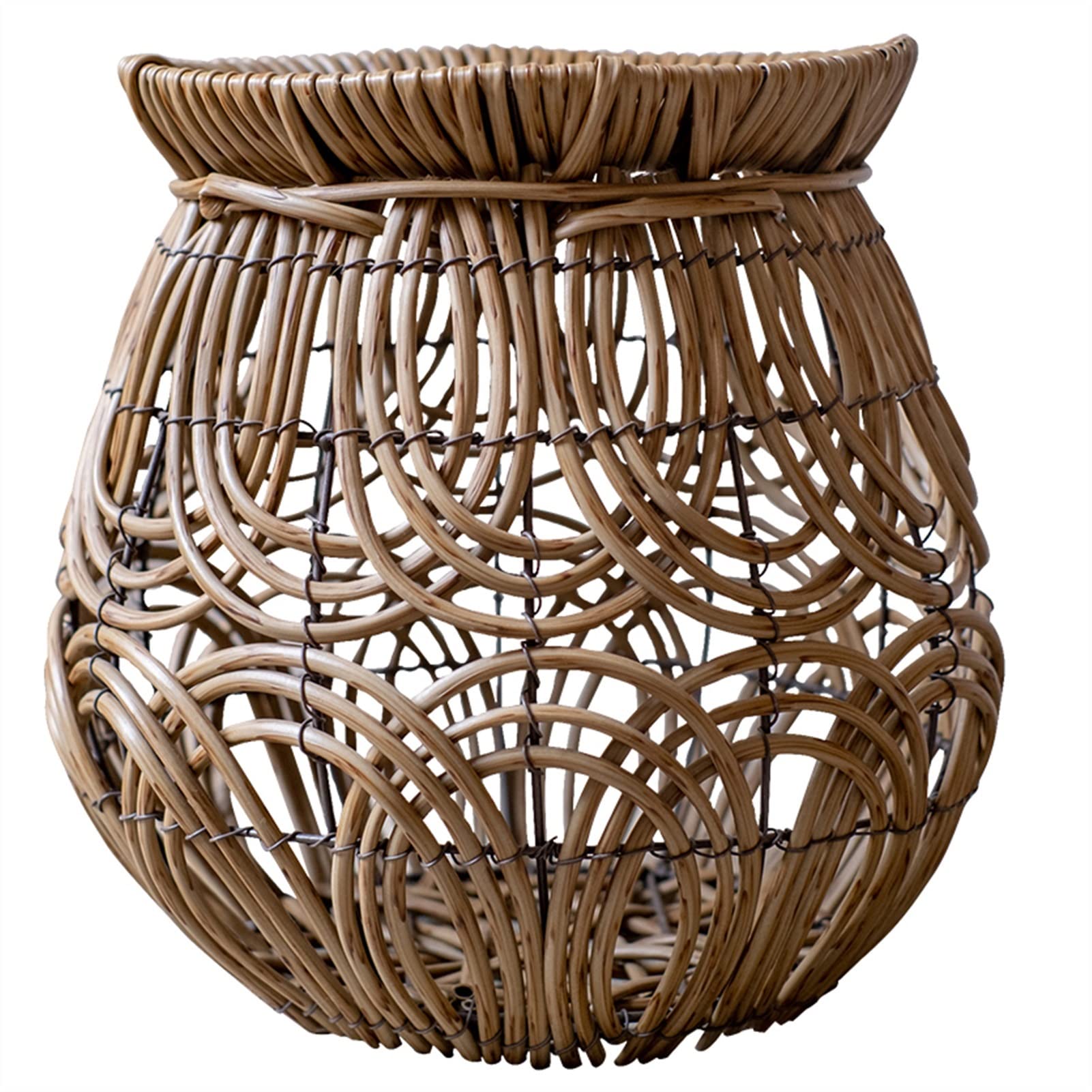 Rattan Flower Basket - 31x31cm Decorative Storage Pot for Plants, Groceries & Home Decor | Perfect for Living Room, Window Sill & Homestay