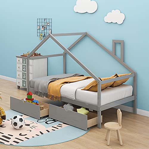 Gray + Pine + Twin Size
