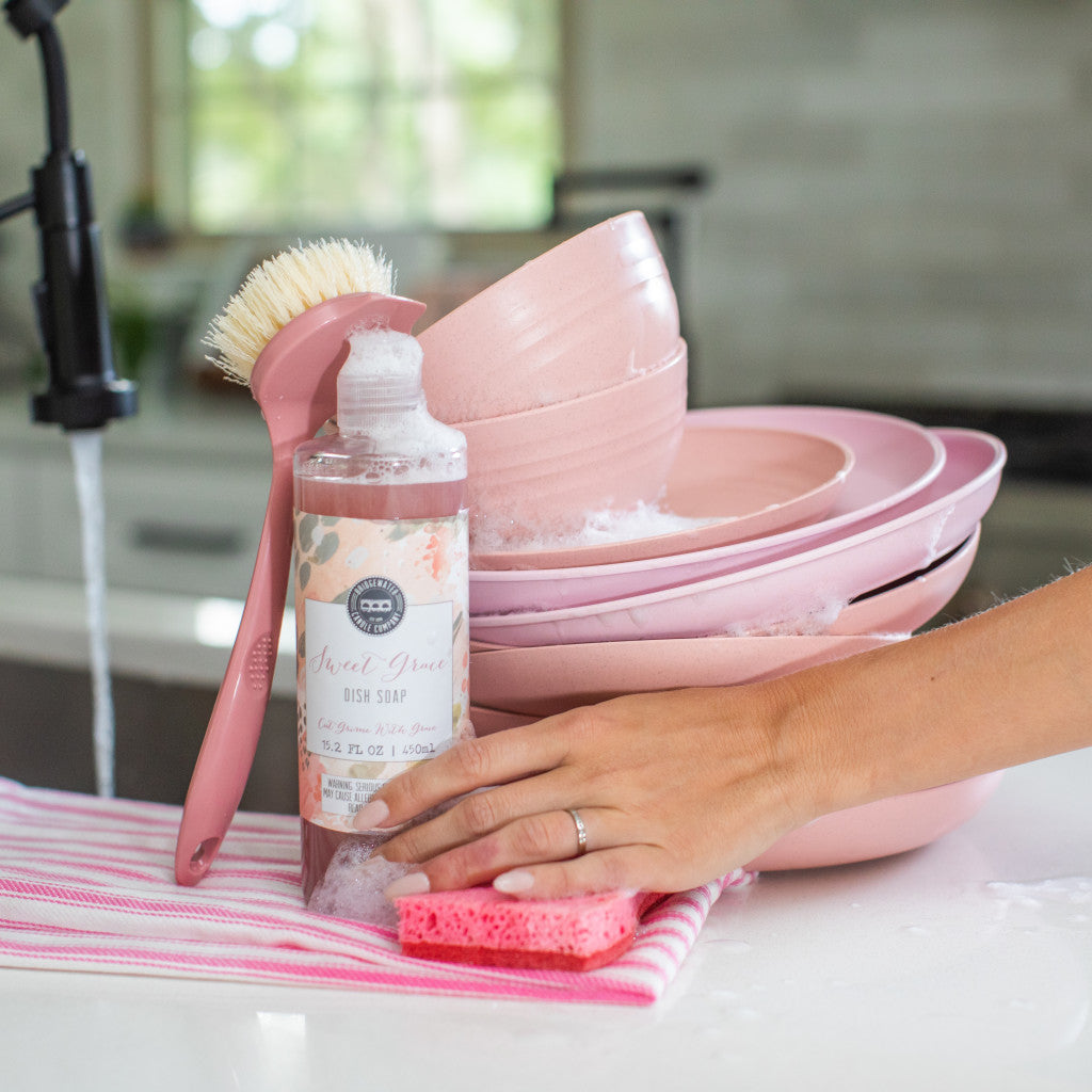 Sweet Grace Dish Soap - Natural & Gentle Hand Dishwashing Liquid for Kitchen, Sink & Utensils | Perfect for Daily Cleaning, Grease Cutting & Delicate Dishware Care