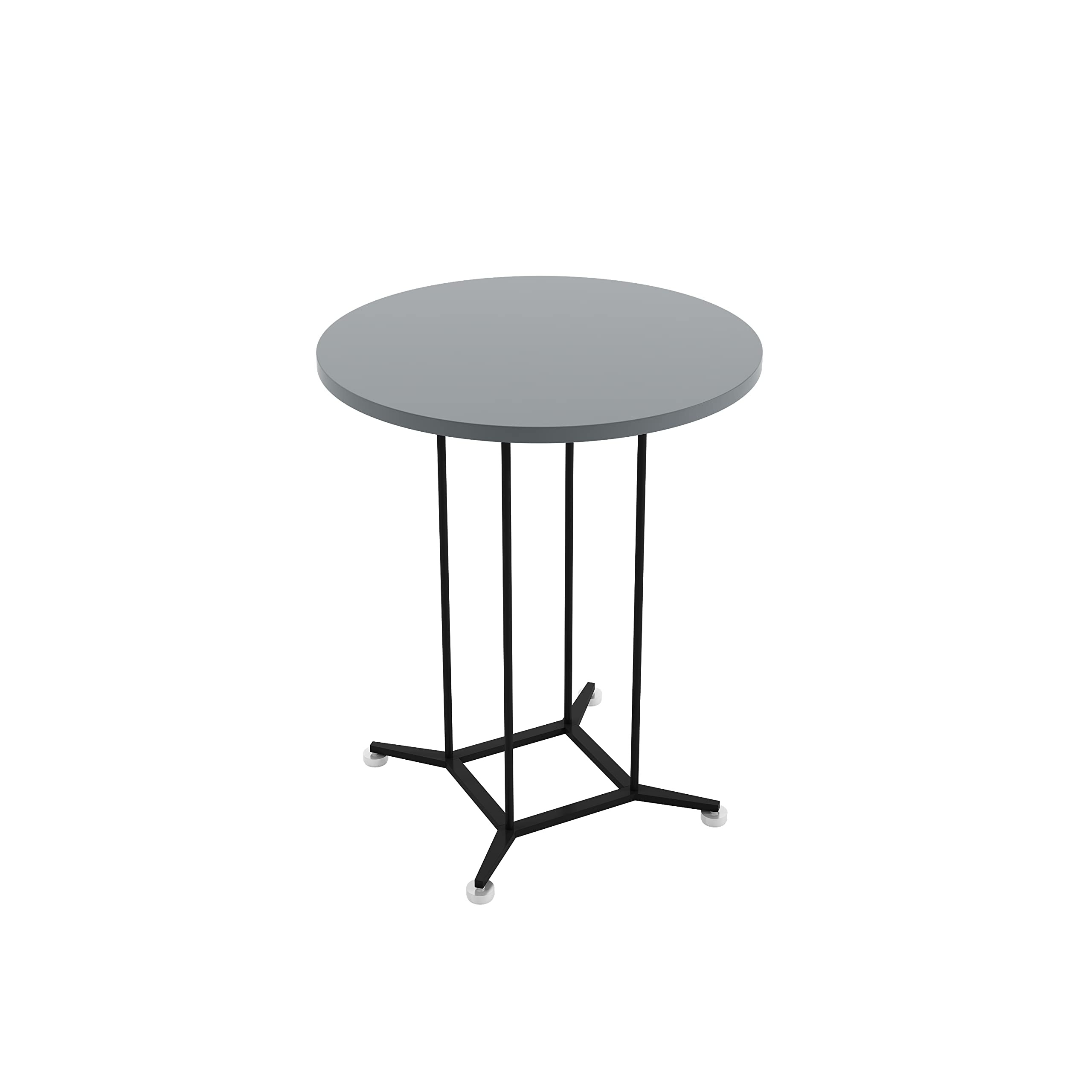 SENGLIDA Modern Round Side Table for Bedroom & Living Room - Small End Table with Easy Assembly - Grey Coffee Table for Tea, Decor, Balcony - Perfect for Small Spaces & Apartment Living