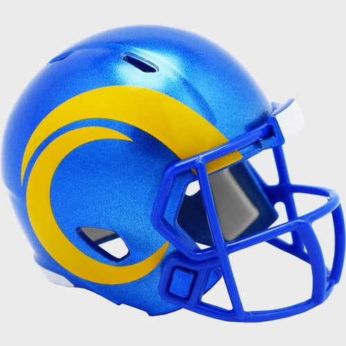 Los Angeles Rams Riddell Speed Pocket Pro Football Helmet - Official NFL 2020 Edition - Perfect for Game Day, Collectibles & Fan Display