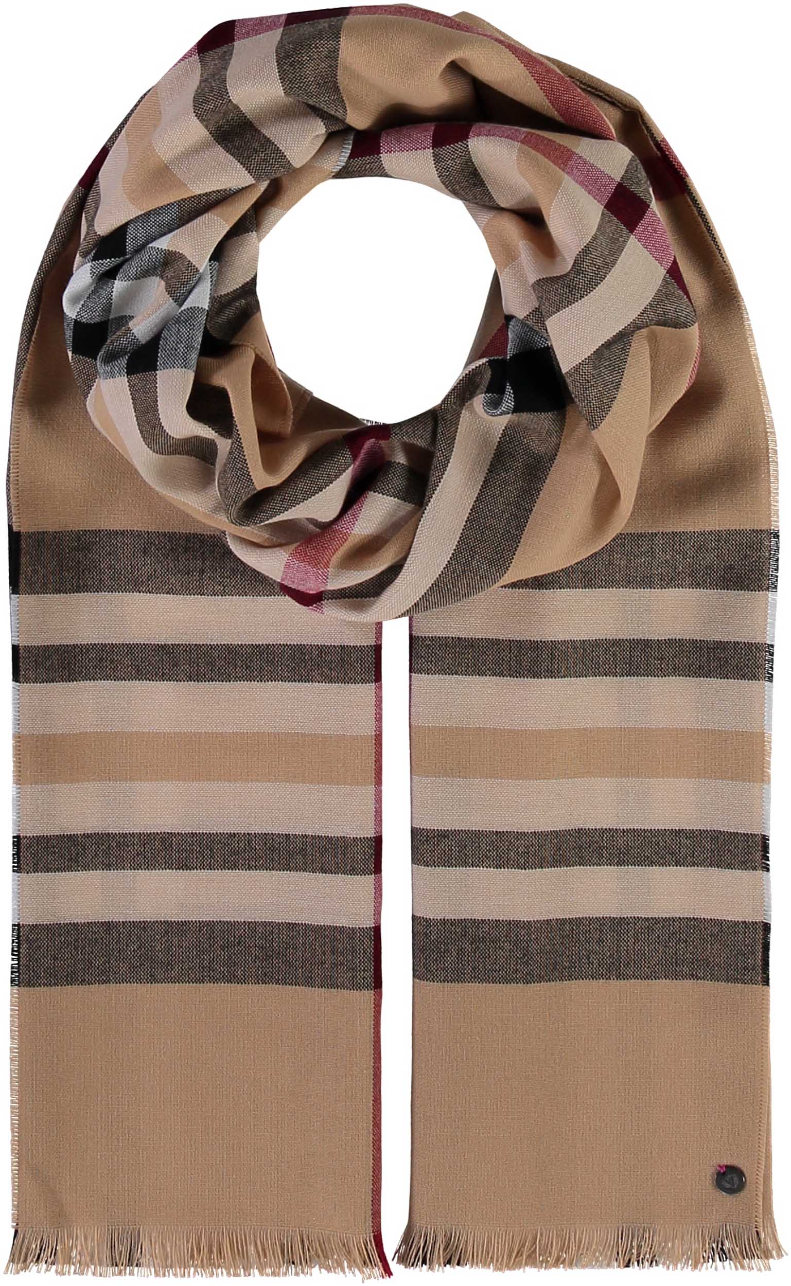 FRAAS Lightweight Plaid Wrap Scarf for Women - Soft Cashmere Blend Shawl - Perfect for Travel, Office & Casual Outfits