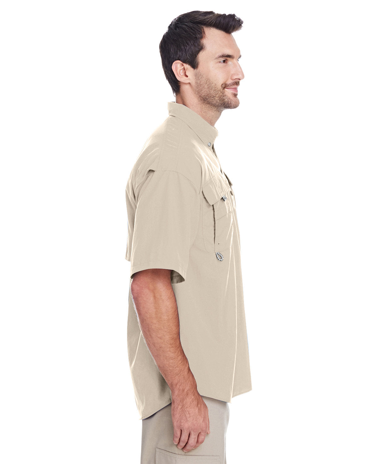 Columbia Men's Bahama Short Sleeve Shirt - Custom Printed Casual Button Down Shirt for Summer, Beach & Outdoor Activities | Fossil Design