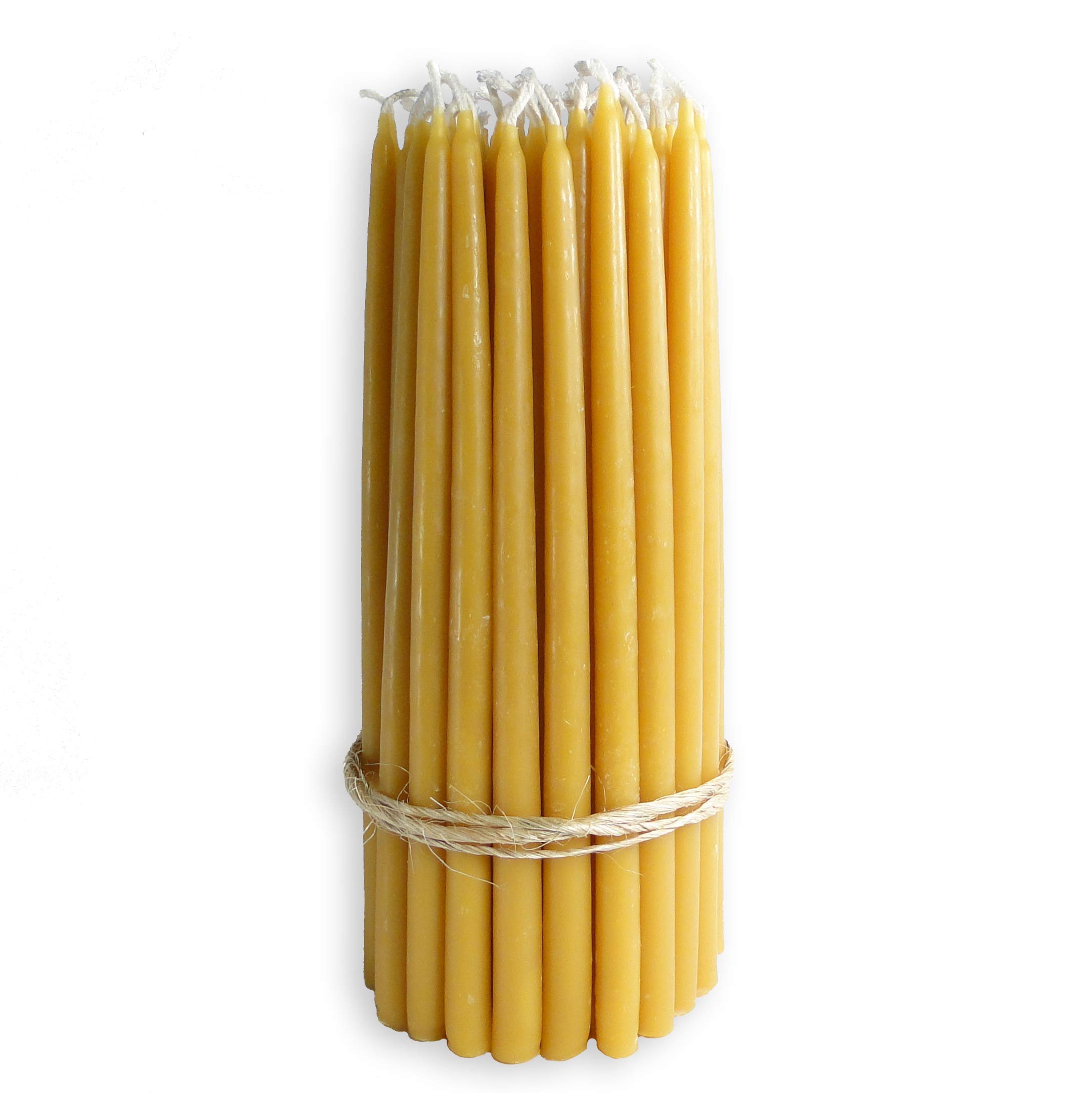 100% Pure Beeswax Candles - Organic Handmade 2-Hour Burn Time, 7.5