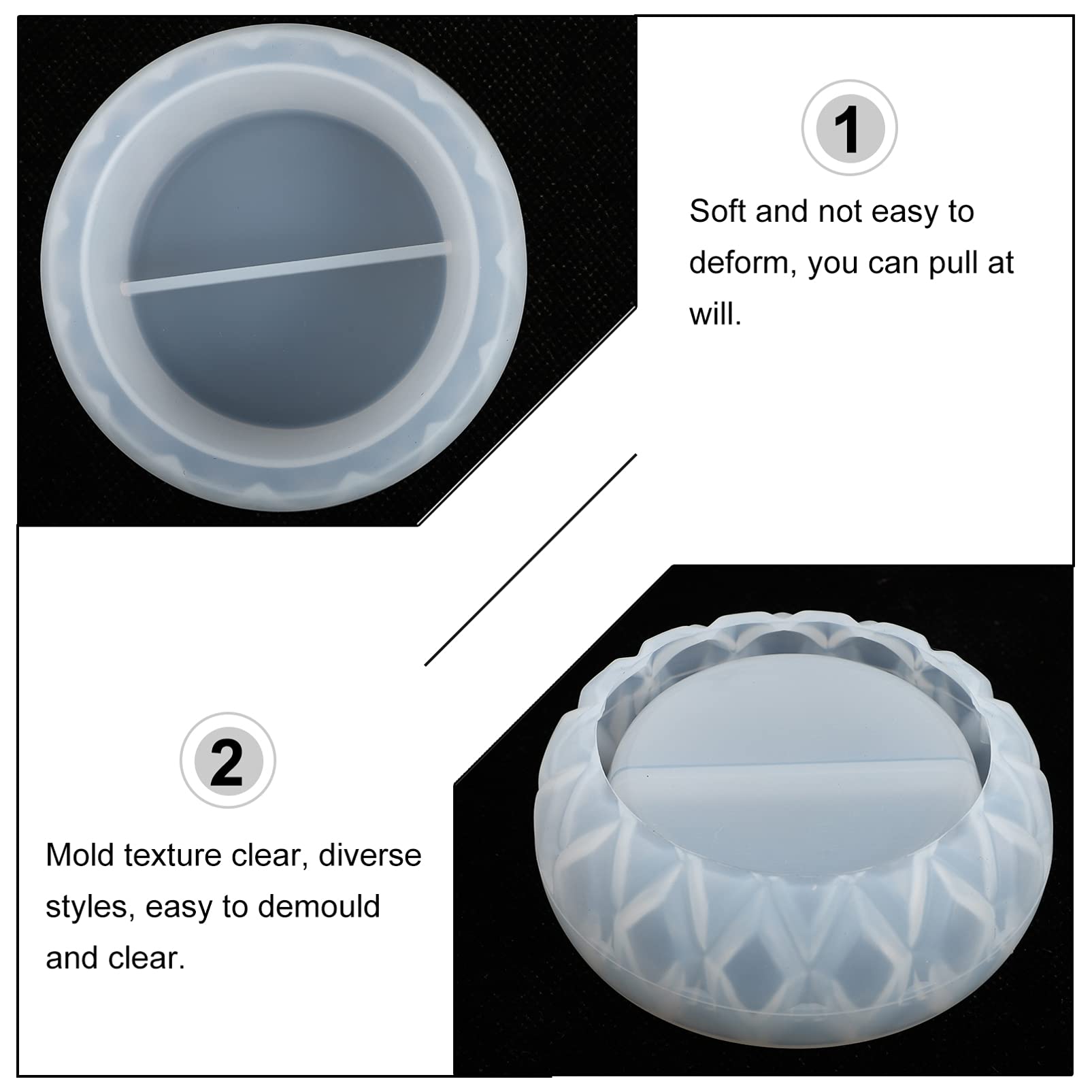 Premium Hemoton Silicone Resin Molds for Jewelry Organizer Trays & DIY Storage Boxes - Epoxy Resin Circle Stencil Mold for Crystal Crafting - Perfect for DIY Jewelry Making, Home Organization & Craft Projects