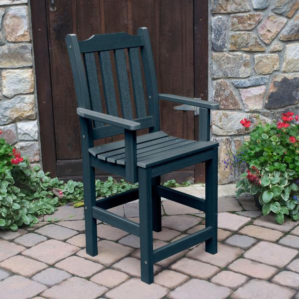 Lehigh Counter Height Outdoor Armchair - Patio Bar Stool with Weather-Resistant Design for Backyard, Deck, and Poolside Use