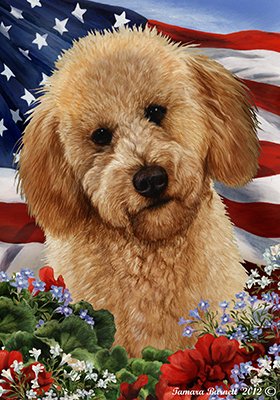Best Labradoodle Red White Blue Patriotic Large Flag - Perfect for 4th of July Decorations, Backyard Parties & American Pride Displays