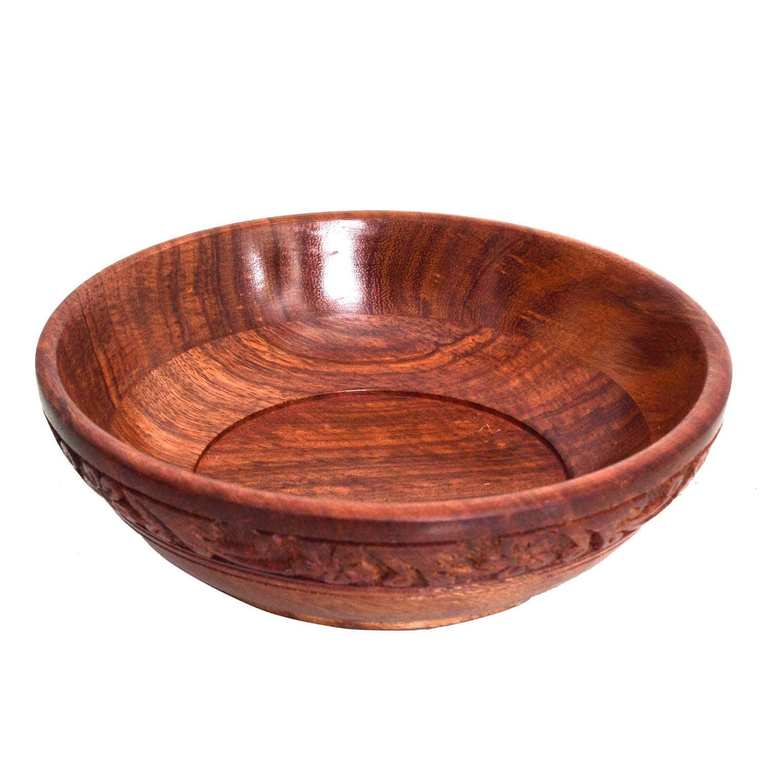 LyqArt 6-Inch Wooden Serving Bowl Set - Multipurpose Bowl for Dry Fruits, Snacks, Cereal, Salad & Soup | Kitchen & Table Decor | Perfect Gift Idea for Home & Party Use