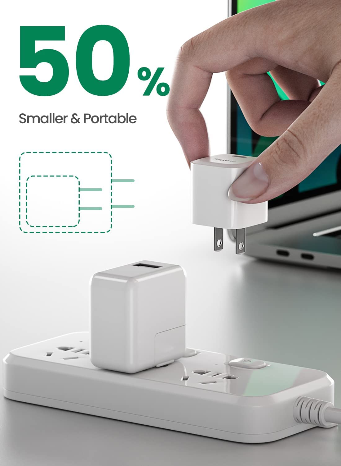 30W USB C GaN Fast Charger - Compact & Portable Power Adapter for iPhone 14 Pro Max/13/12/SE, MacBook Air, iPad Pro/Mini, Samsung Galaxy S23/S21, Pixel 7 - Fast Charging Block for Home, Office & Travel