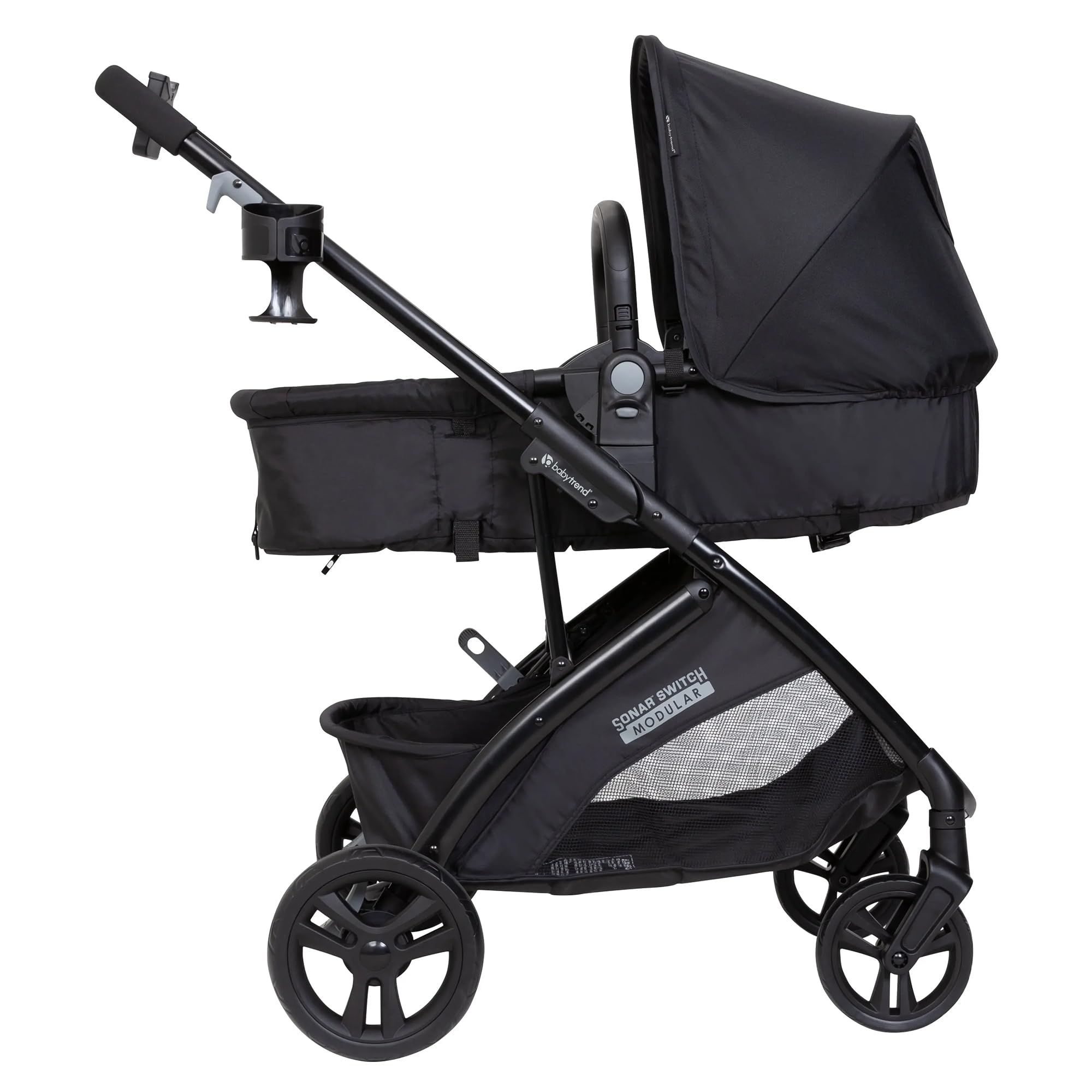 Baby Trend Sonar™ Switch 6-in-1 Modular Stroller Travel System with Ally™ Infant Car Seat - Desert Grey | Convertible Stroller for Newborn to Toddler | Perfect for Shopping, Travel & Daily Walks