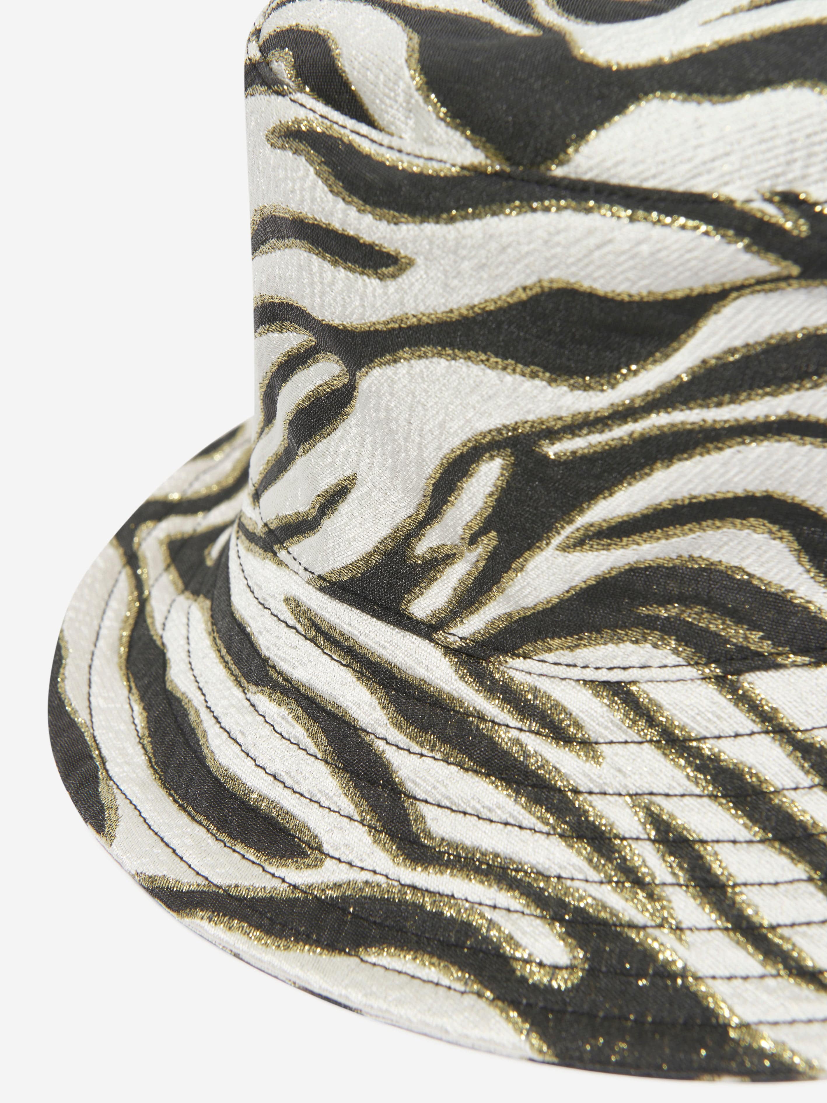 Angels Face Girls Sophie Zebra Print Bucket Hat - White Sun Hat for Toddler & Kids - Perfect for Beach, Park & Outdoor Summer Activities