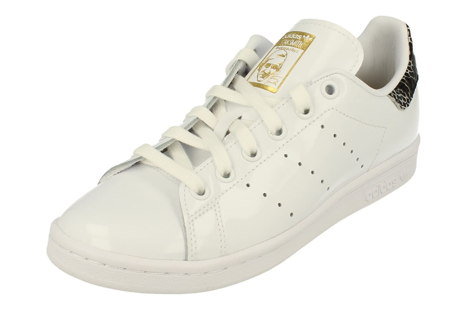 adidas Originals Stan Smith Women's White Leather Sneakers - Classic Tennis Shoes for Casual Wear, Workout & Street Style Fashion