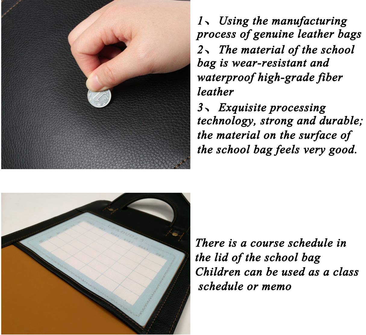 Premium Lightweight Japanese Randoseru Backpack for Boys & Girls - Durable PU Leather School Bag - Perfect for Daily Use, Travel & Outdoor Activities