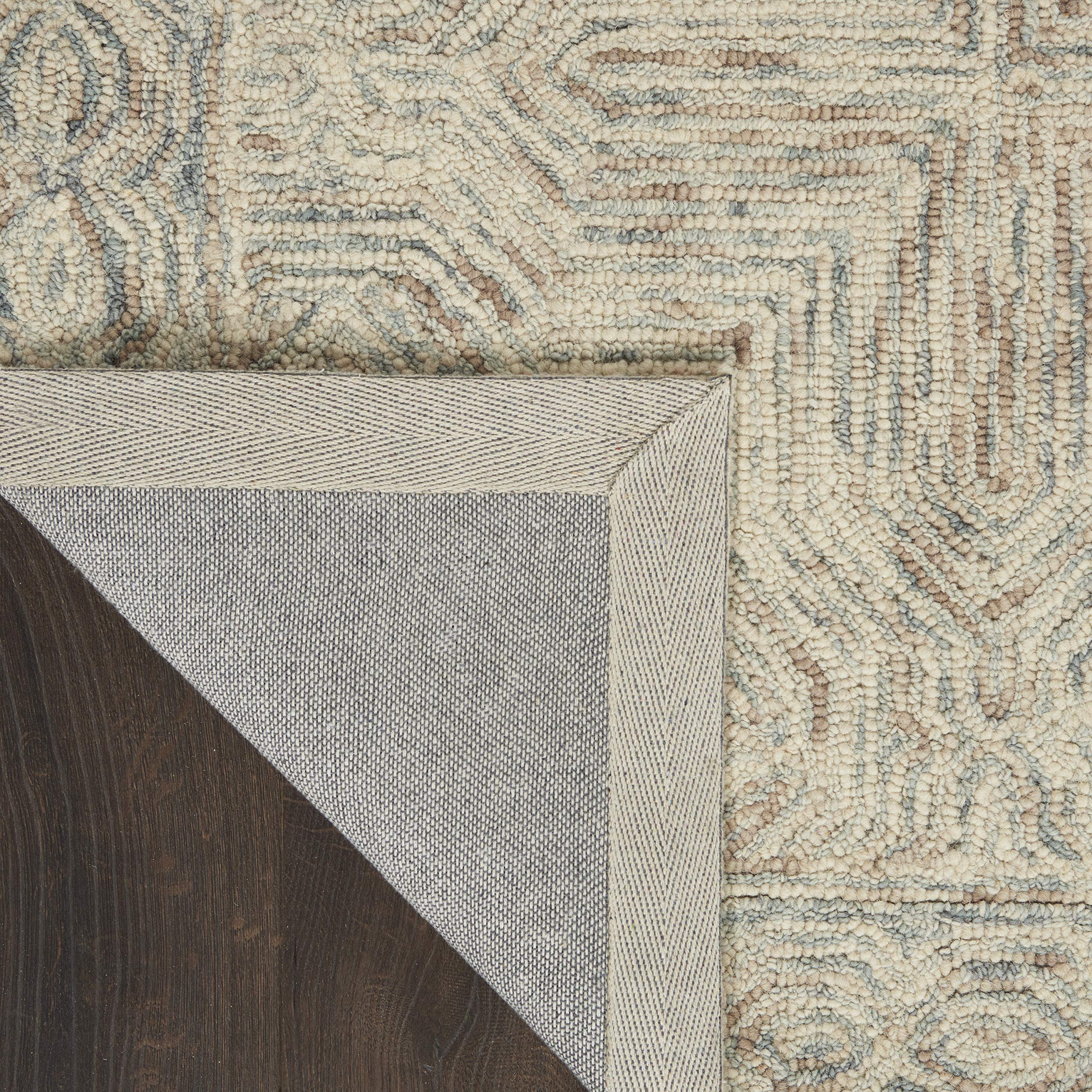Nourison Linked Contemporary Blue/Ivory 5' x 7'6