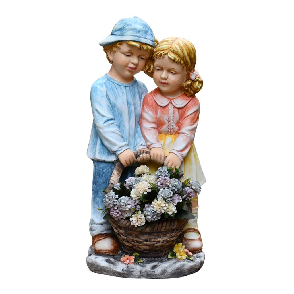 GKEKWMX Waterproof Cute Garden Statues - Little Girl & Boy Outdoor Decor for Lawn, Patio, Yard | Durable Garden Ornaments & Figurines for Home & Garden Decor | Perfect for Outdoor Landscaping, Front Yard Decor & Backyard Accents