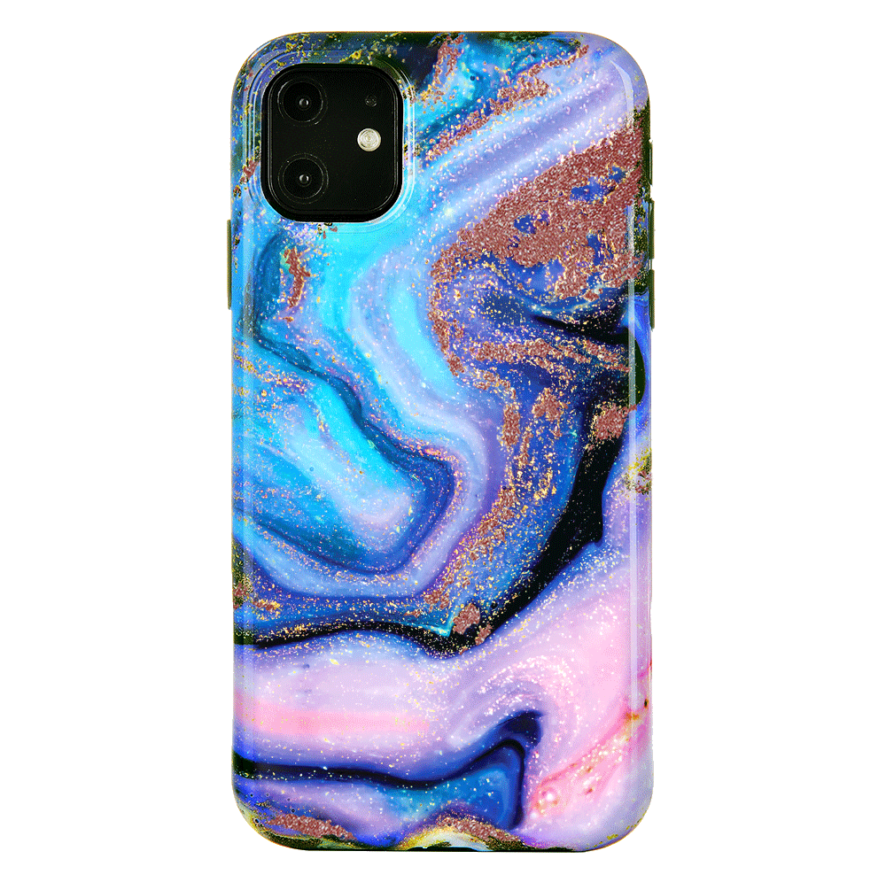 Sparkly Galaxy Glitter iPhone Case - Protective & Stylish Cover for iPhone 13/14/15 - Perfect for Parties, Night Out & Everyday Use