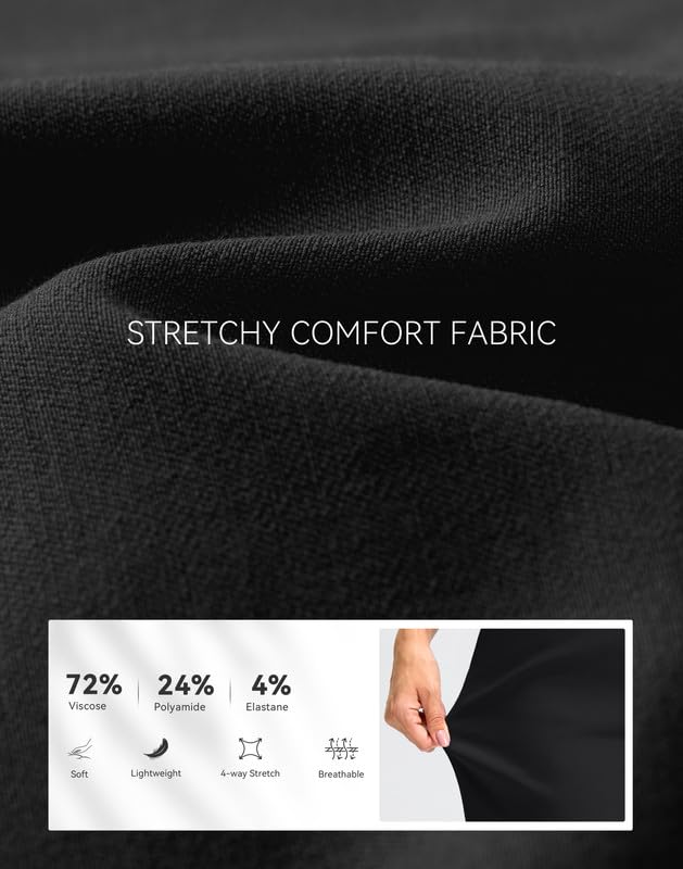 Best Women's Golf Shorts 9'' Knee Length - Stretch Quick Dry Bermuda Shorts with Pockets for Golf, Work & Casual Wear | Comfortable Athletic Shorts for Women