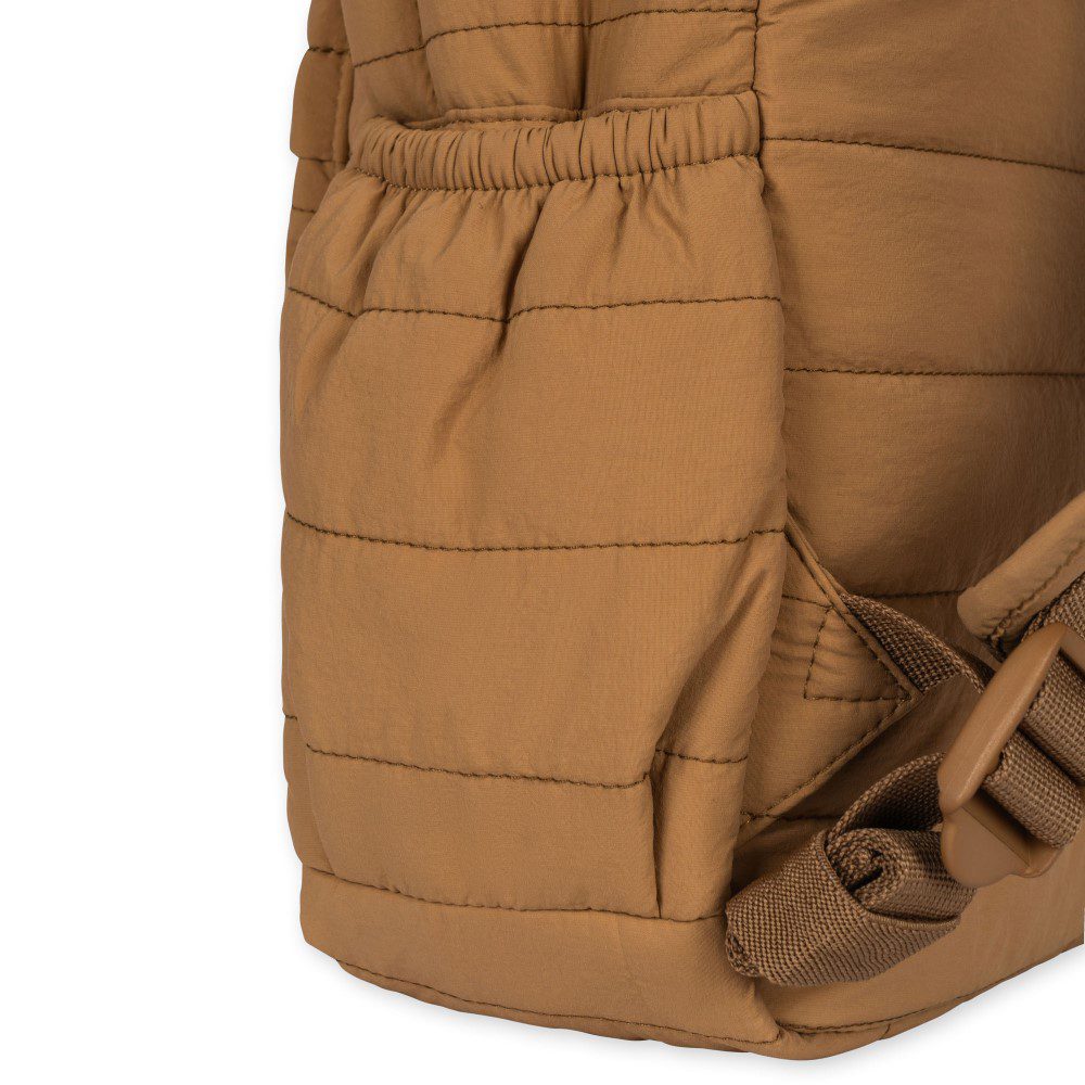KONGES SLØJD Kids Juno Quilted Backpack - Midi Size, Tobacco Brown | Stylish & Durable School Bag for Boys & Girls, Perfect for Preschool, Kindergarten & Travel