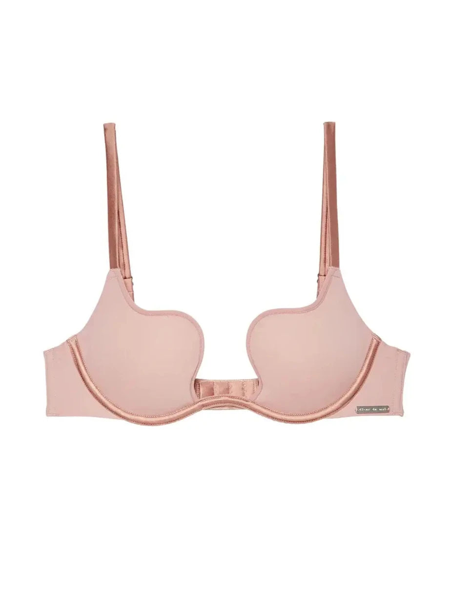 Le Stretch Micro U Plunge Bra in Tan - Comfortable & Supportive Underwire Bra for Women, Perfect for Low-Cut Tops & Evening Wear