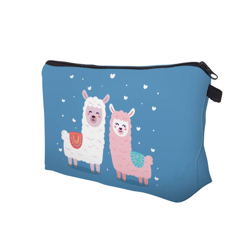 ASCHAR Adorable Waterproof Travel Makeup Bag for Women - Roomy Cosmetic & Toiletry Organizer with Cute Llama Design - Perfect Gift for Travel, Gym, and Daily Essentials Storage (Model 51375)