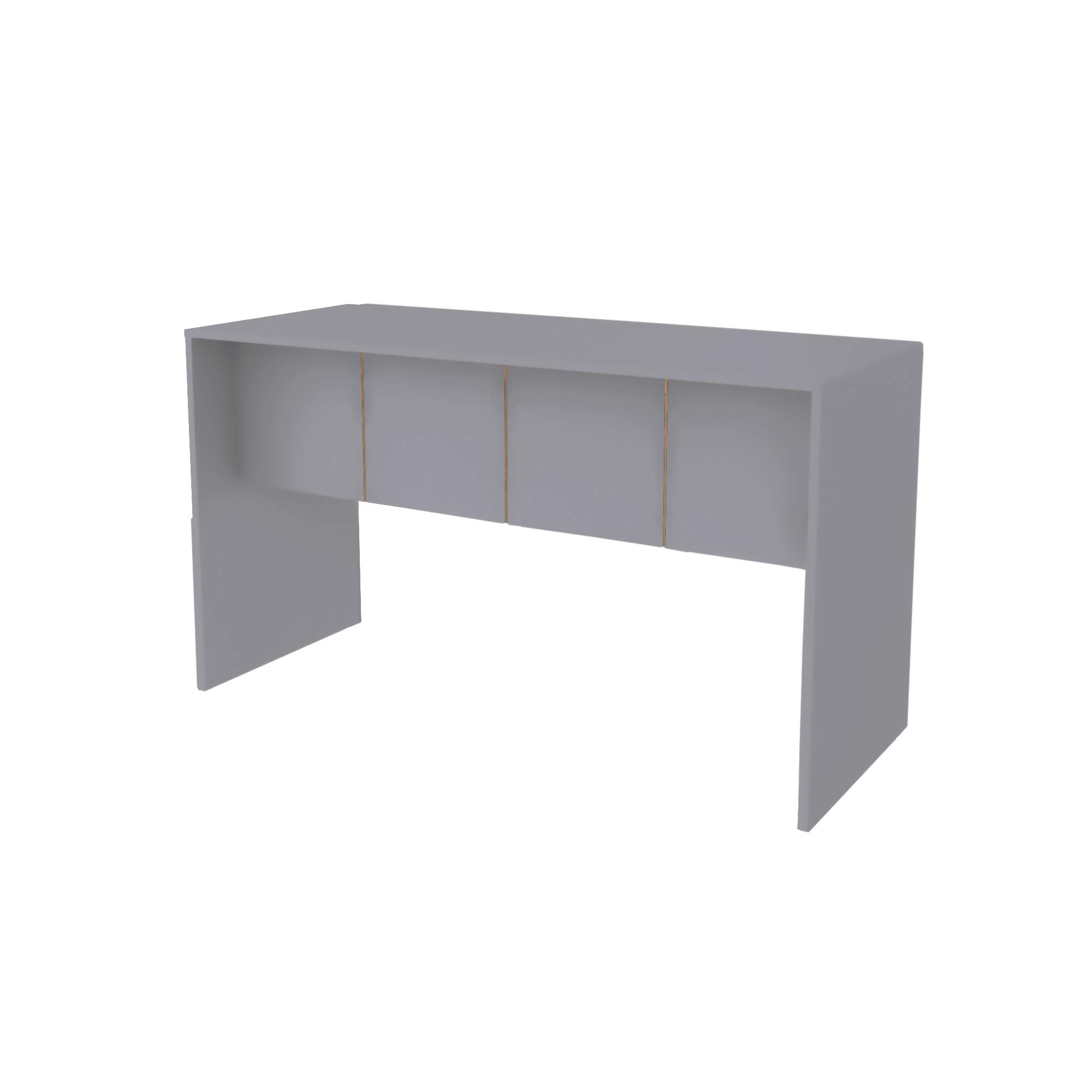 Mid Century Modern Office Desk - Manhattan Comfort Cornelia Modular Computer Table with Spacious Top & Footrest, 53.15