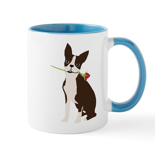 White/Blue Inside - Boston Terrier