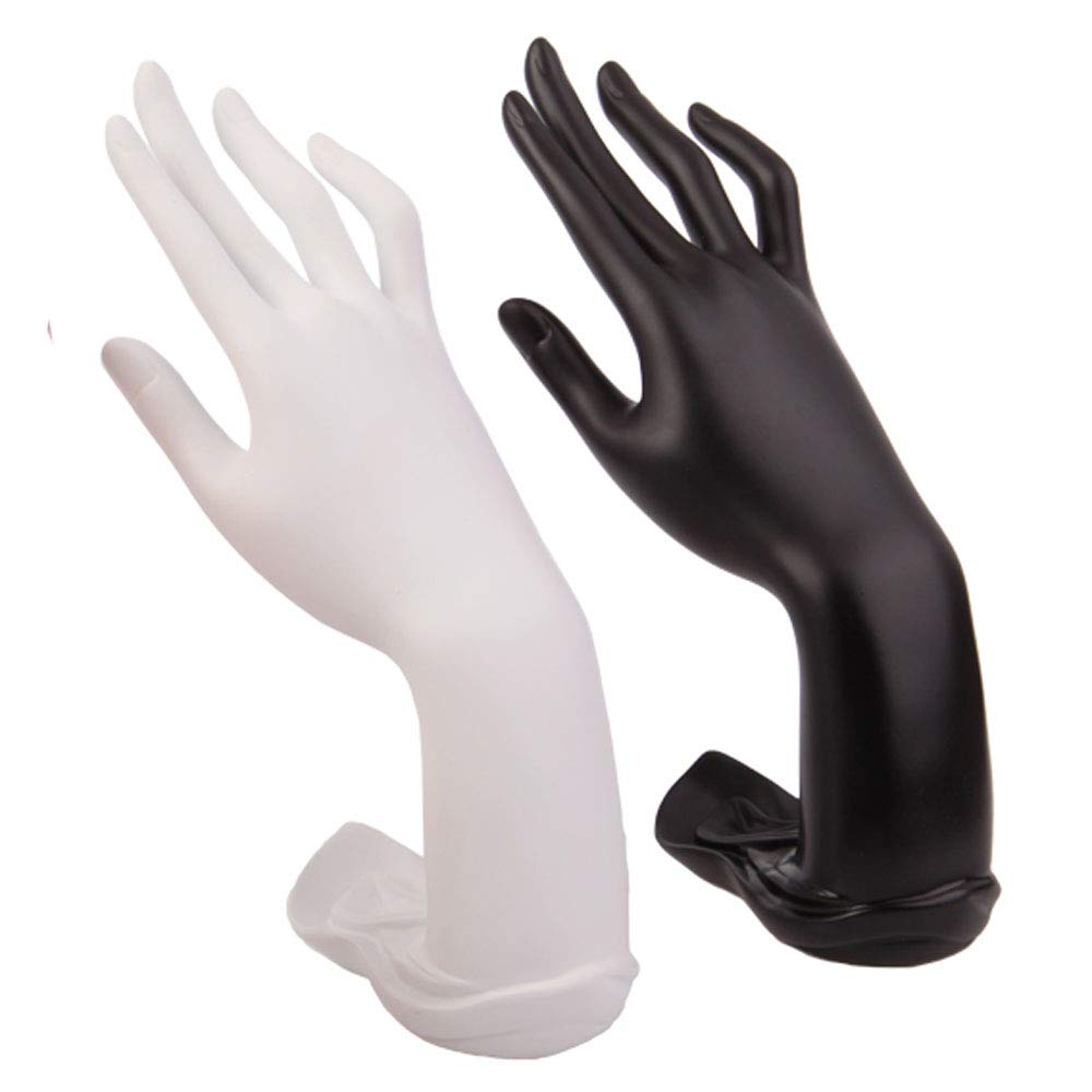Homeanda White Resin Hand-Shaped Ring Stand - Elegant Bracelet & Jewelry Organizer for Necklaces, Rings & Watches | Perfect for Vanity Display, Boutique Showcase & Gift Wrapping (Style 1-White)