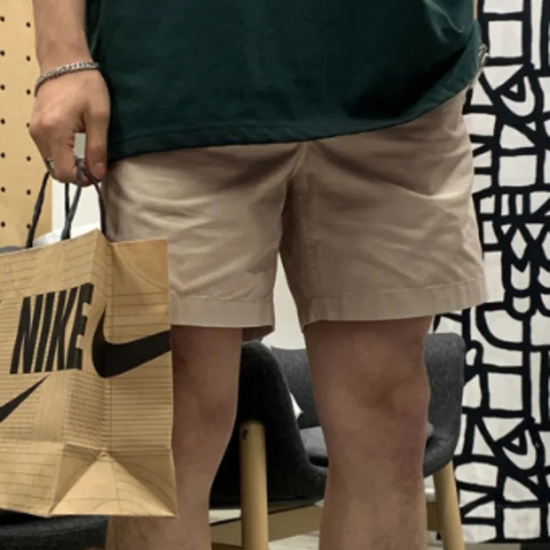 American Style Men's Shorts - Summer Loose Fit Solid Color Wide Leg Casual Pants with Straight Hem | Perfect for Beach, Vacation, and Everyday Wear