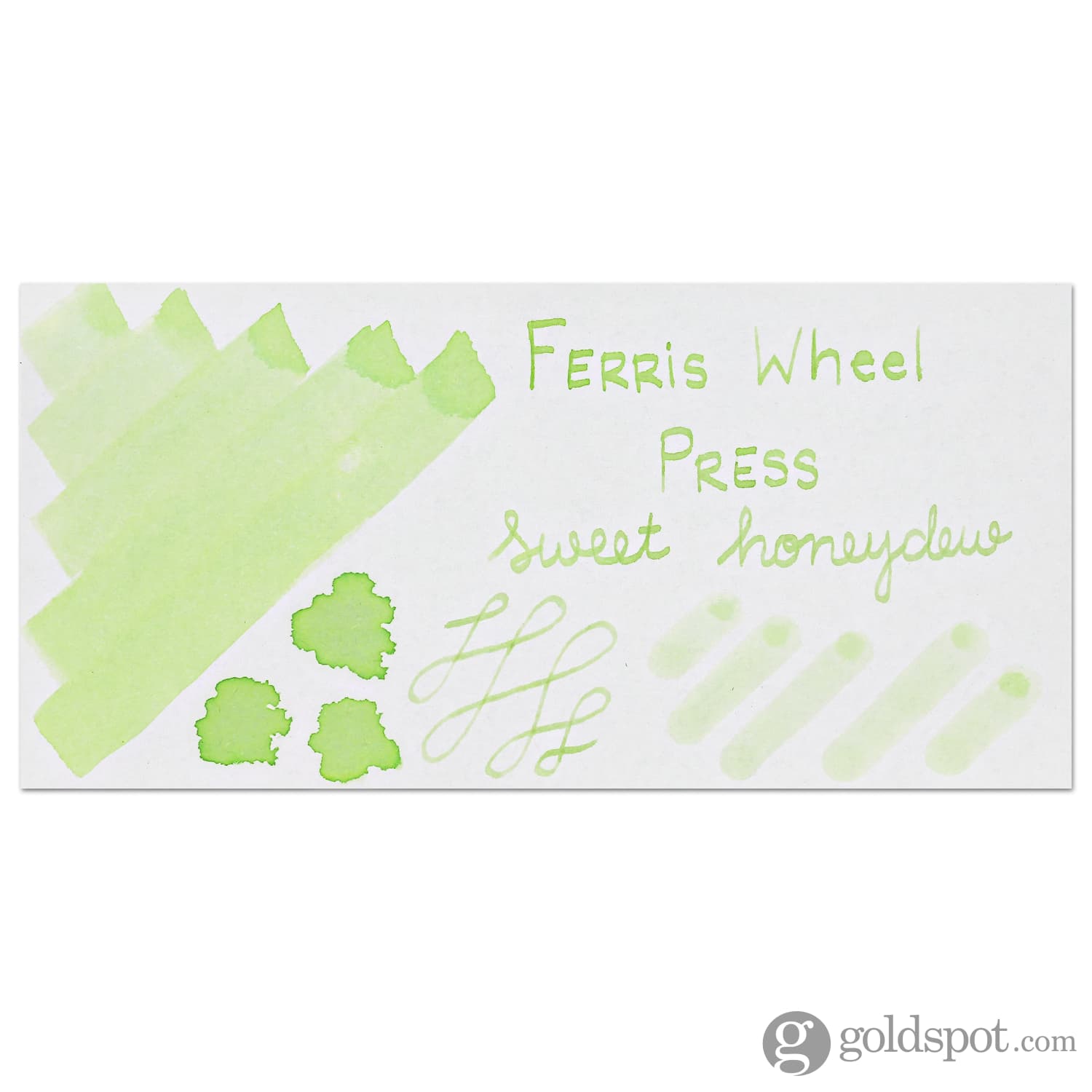 Ferris Wheel Press Sweet Honeydew Fountain Pen Ink - 38mL Bottle for Calligraphy, Journaling & Artistic Writing