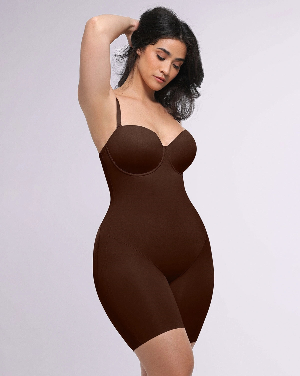 Bare Essentials™ AirSlim® Strapless Mid Thigh Bodysuit - Seamless Shapewear for Women - Perfect for Dresses, Weddings & Special Occasions