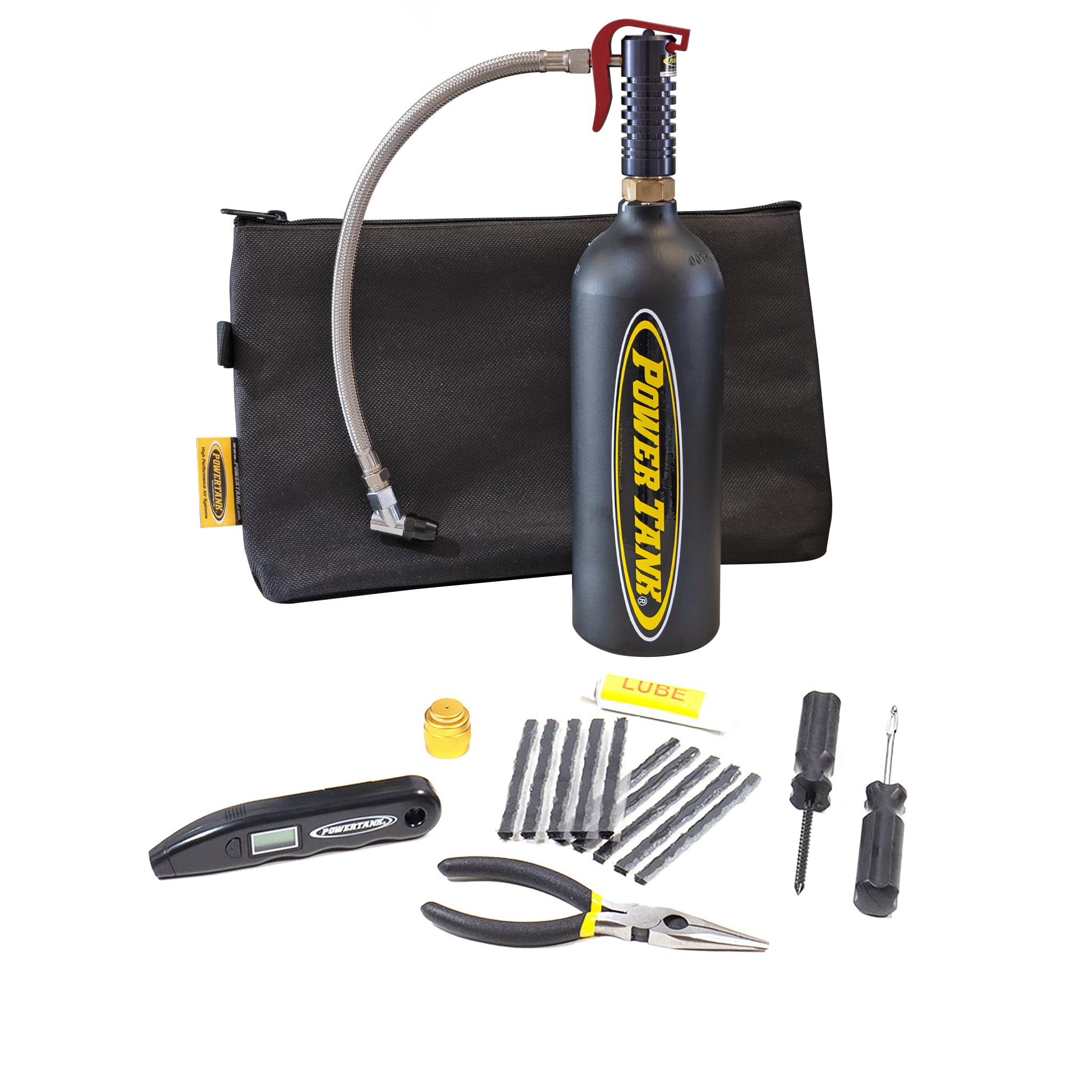 PTM-0125 CO2 Bottle Power Shot - 20 Oz Matte Black Power Tank with Trigger System (1 Pack) - Perfect for Paintball, Airsoft & Bike Tire Inflation