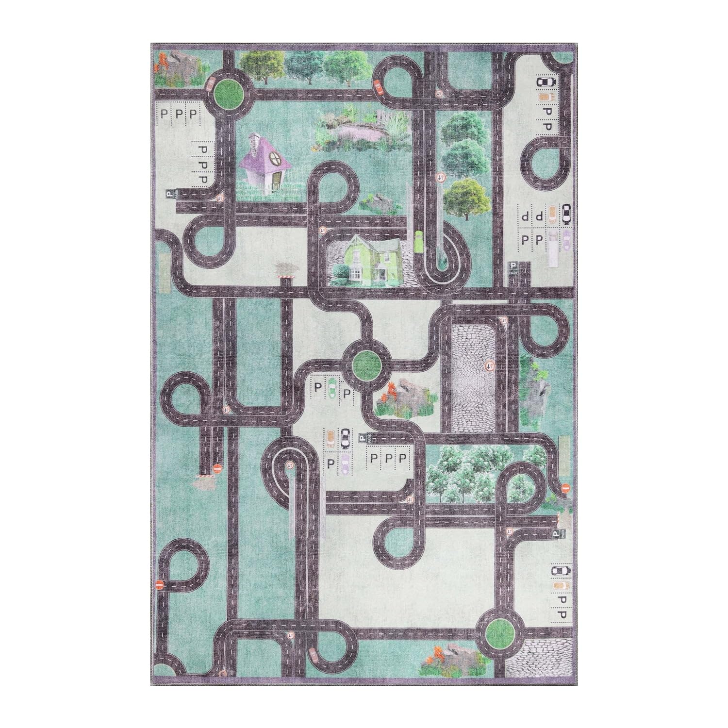 BNM Kids Multi-Color Playmat - 5' x 7' 6