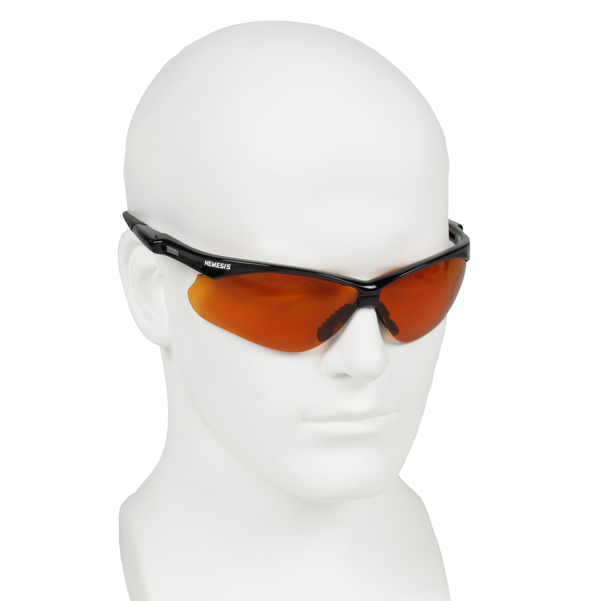 KLEENGUARD Nemesis CSA Certified Safety Glasses (20384) - Copper Blue Shield Lens with Black Frame - 12 Pairs/Case - Ideal for Construction, Woodworking & Industrial Work