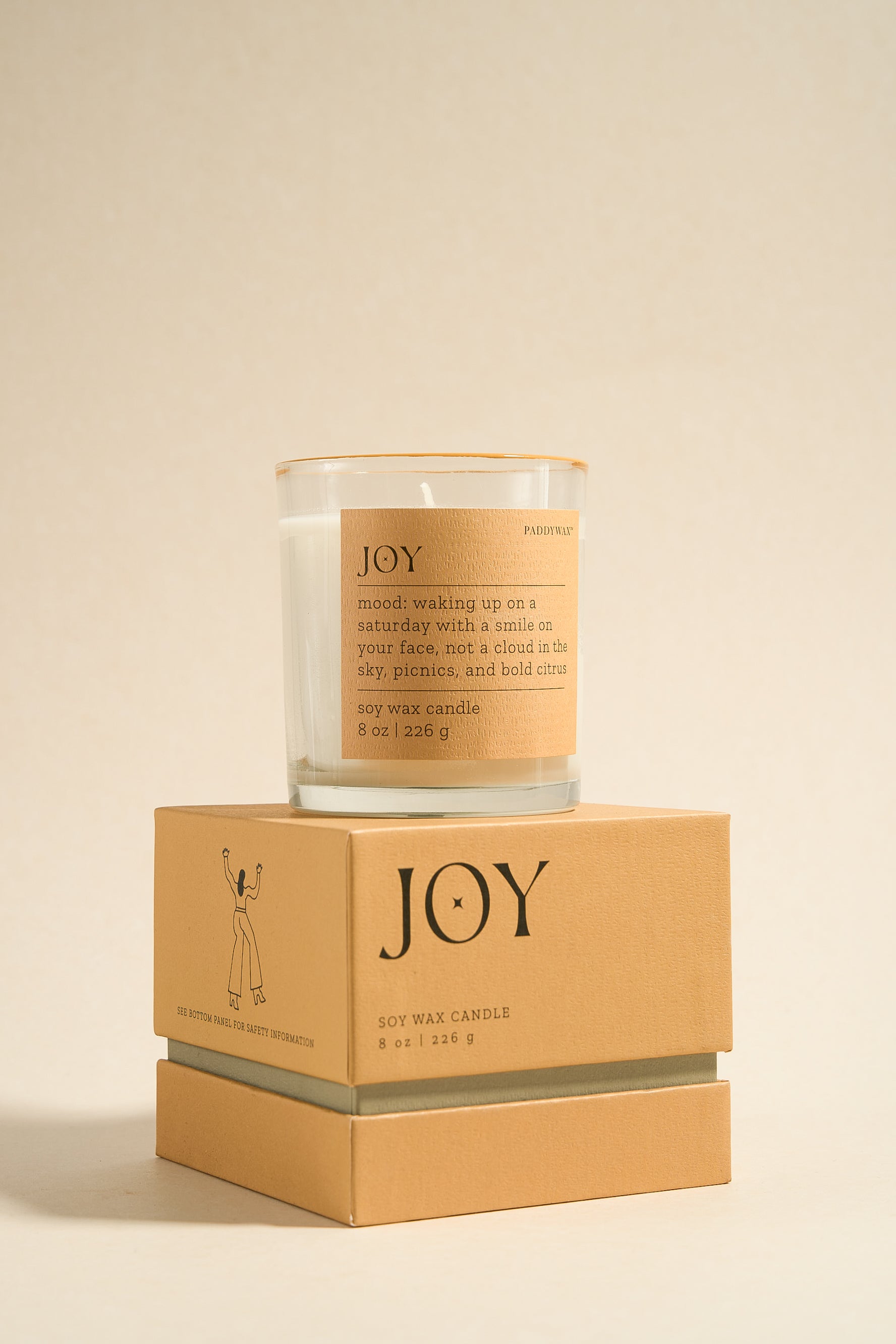 Mood Joy Scented Candle - Lime Fragrance, 226g Glass Jar, Long-Lasting Aromatherapy for Home, Office & Relaxation - Perfect for Stress Relief, Meditation & Romantic Ambiance