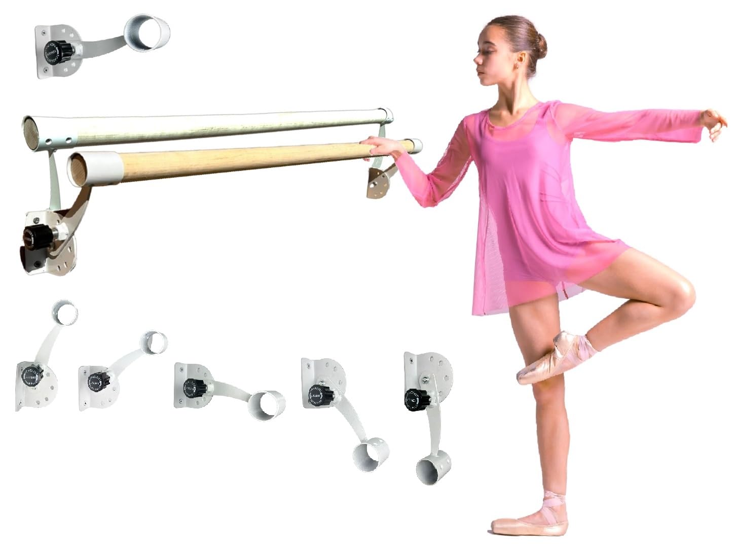 4 FT Ballet Barre for Home & Studio - 2.0