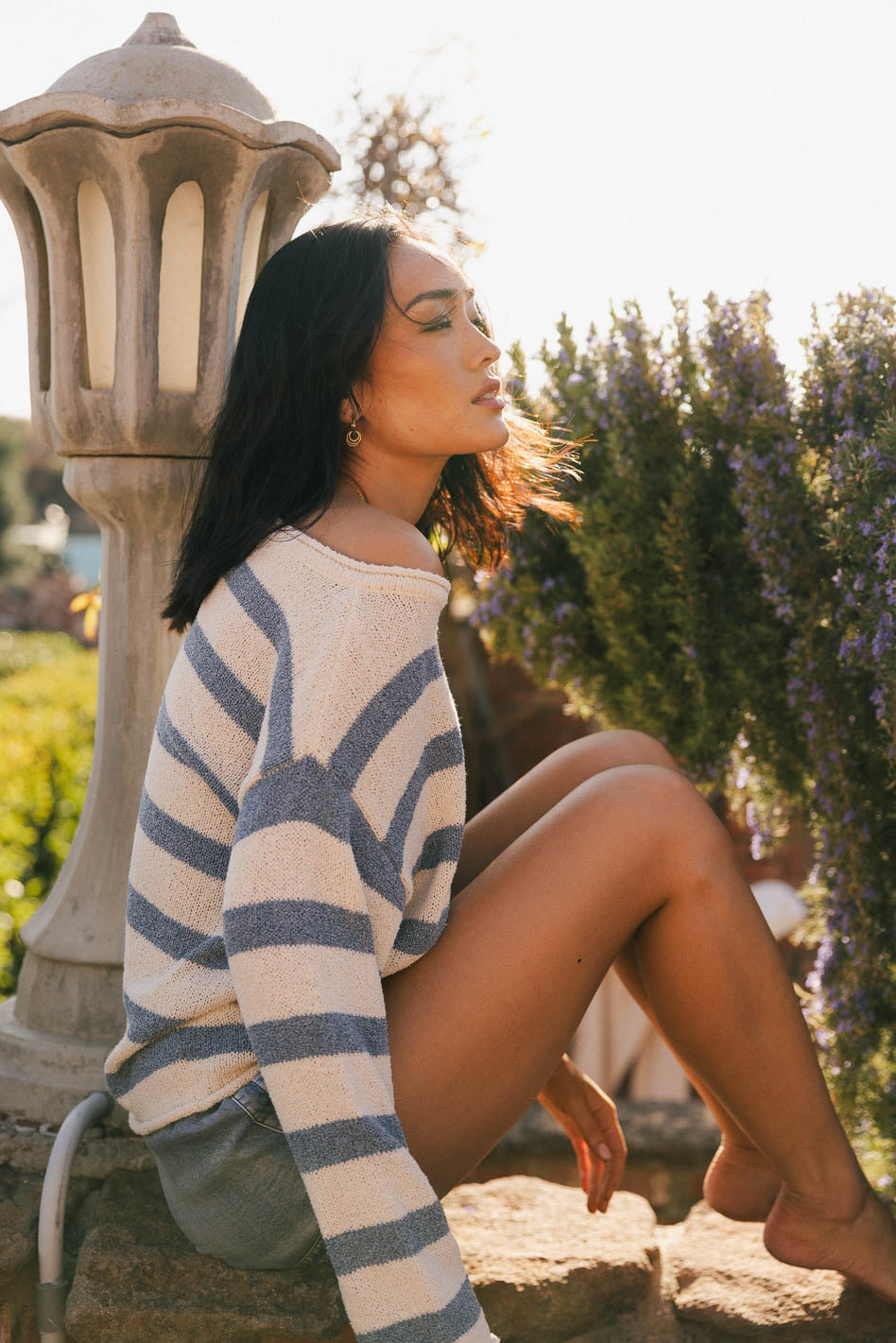 Kelsey Blue Striped Sweater for Women | Cozy Knit Pullover | Perfect for Fall & Winter Outfits | FINAL SALE