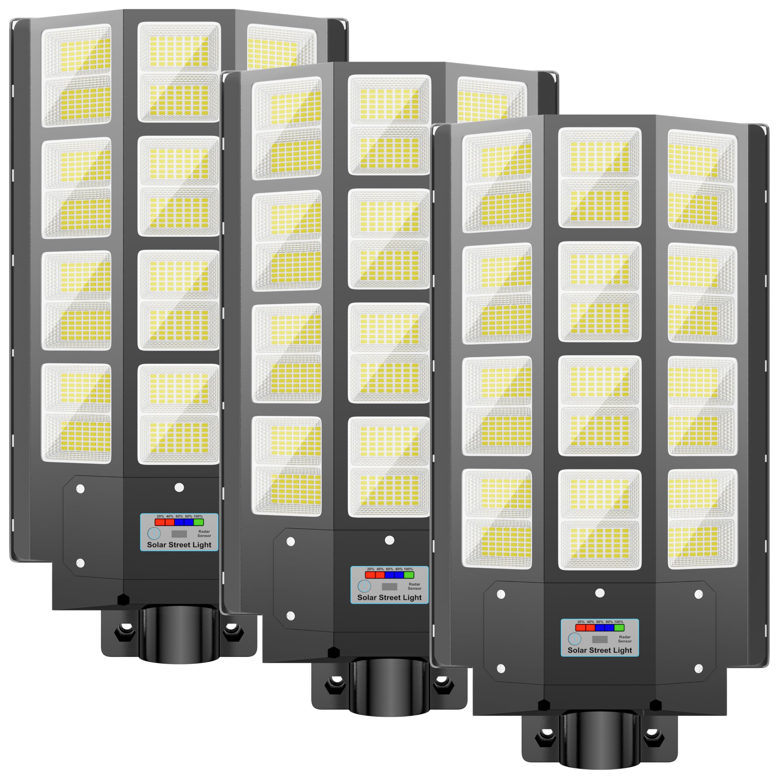 8000W Solar Street Light Outdoor Waterproof - 240000LM 8000K LED Solar Powered Street Lamp with Motion Sensor & Dusk to Dawn - Perfect for Driveways, Parking Lots, Pathways, and Backyard Security Lighting