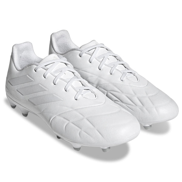 adidas Copa Pure.3 Firm Ground Soccer Cleats - White/White - Men's Football Shoes for Firm Natural Grass Surfaces - Perfect for Matches & Training Sessions