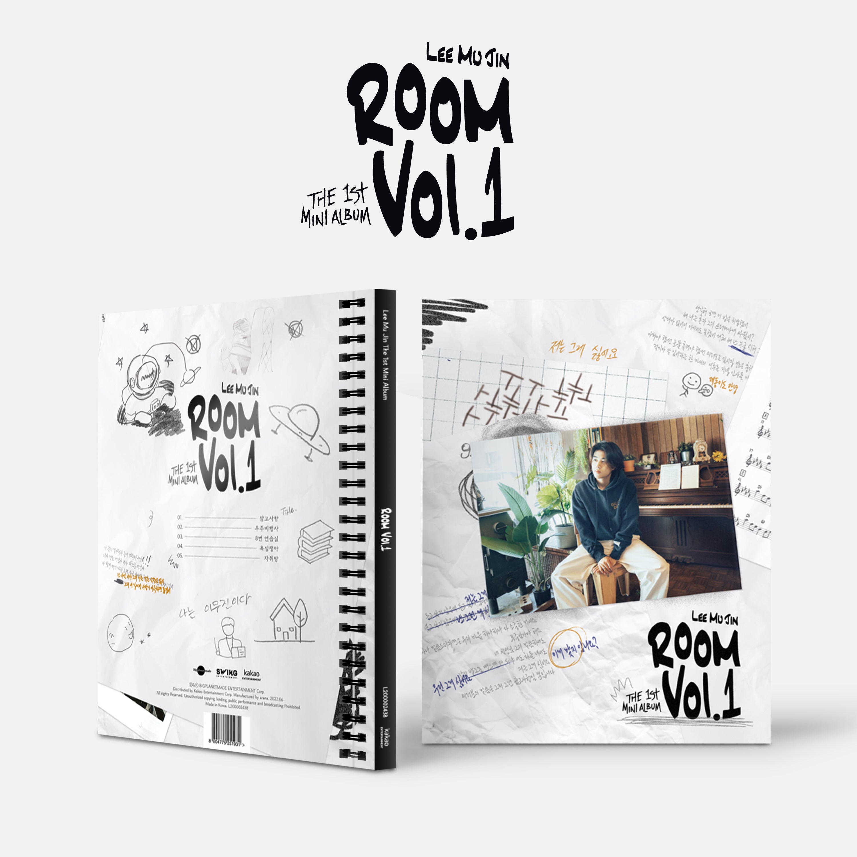 LEE MU JIN 1ST MINI ALBUM 'ROOM VOL.1' - K-Pop Music CD with Photobook - Perfect for K-Pop Fans, Music Collectors and Gift Giving