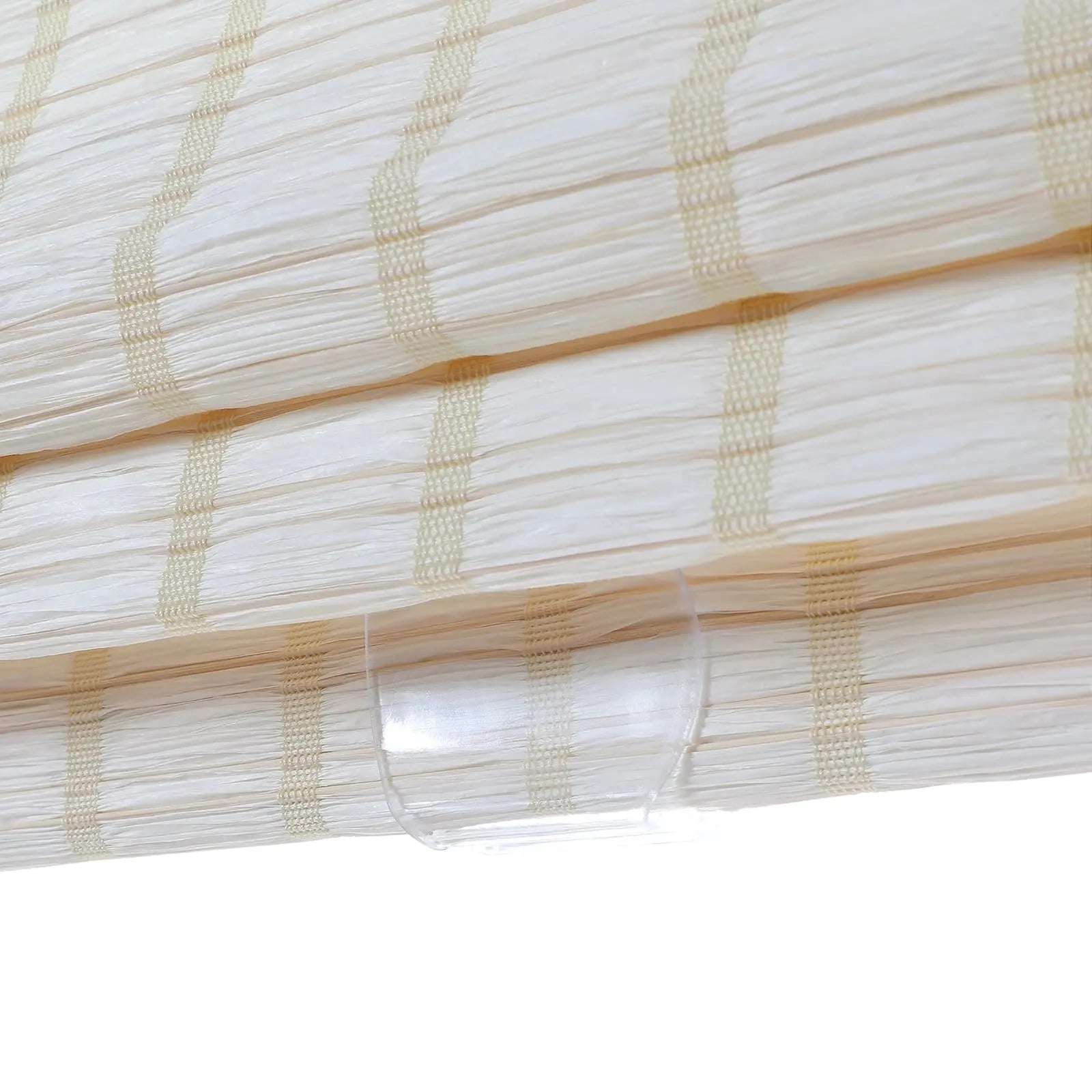 Natural Bamboo Woven Window Shade - Eco-Friendly Paper White Roller Blinds for Home & Office Privacy & Sun Protection