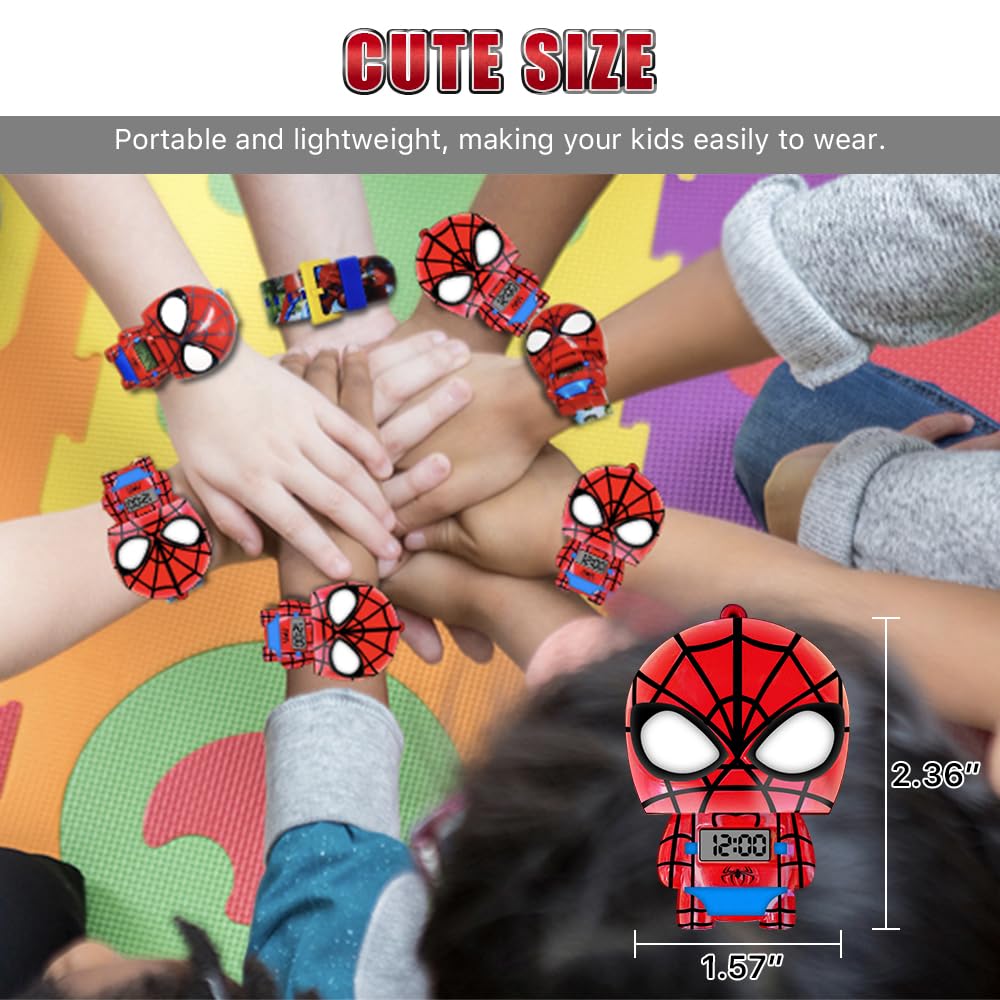Superhero Kids Digital Watch - Waterproof Plastic Toy Watch for Boys & Girls, Birthday Christmas Easter Gifts - Perfect for School, Playtime & Outdoor Adventures