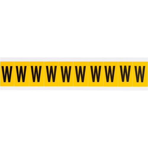 Brady 1530-W 15332 15 Series Indoor/Outdoor Number & Letter Signage Cards - Durable Weatherproof Labels for Address, Mailbox & Warehouse Organization (Pack of 50) - Perfect for Home, Office & Industrial Use