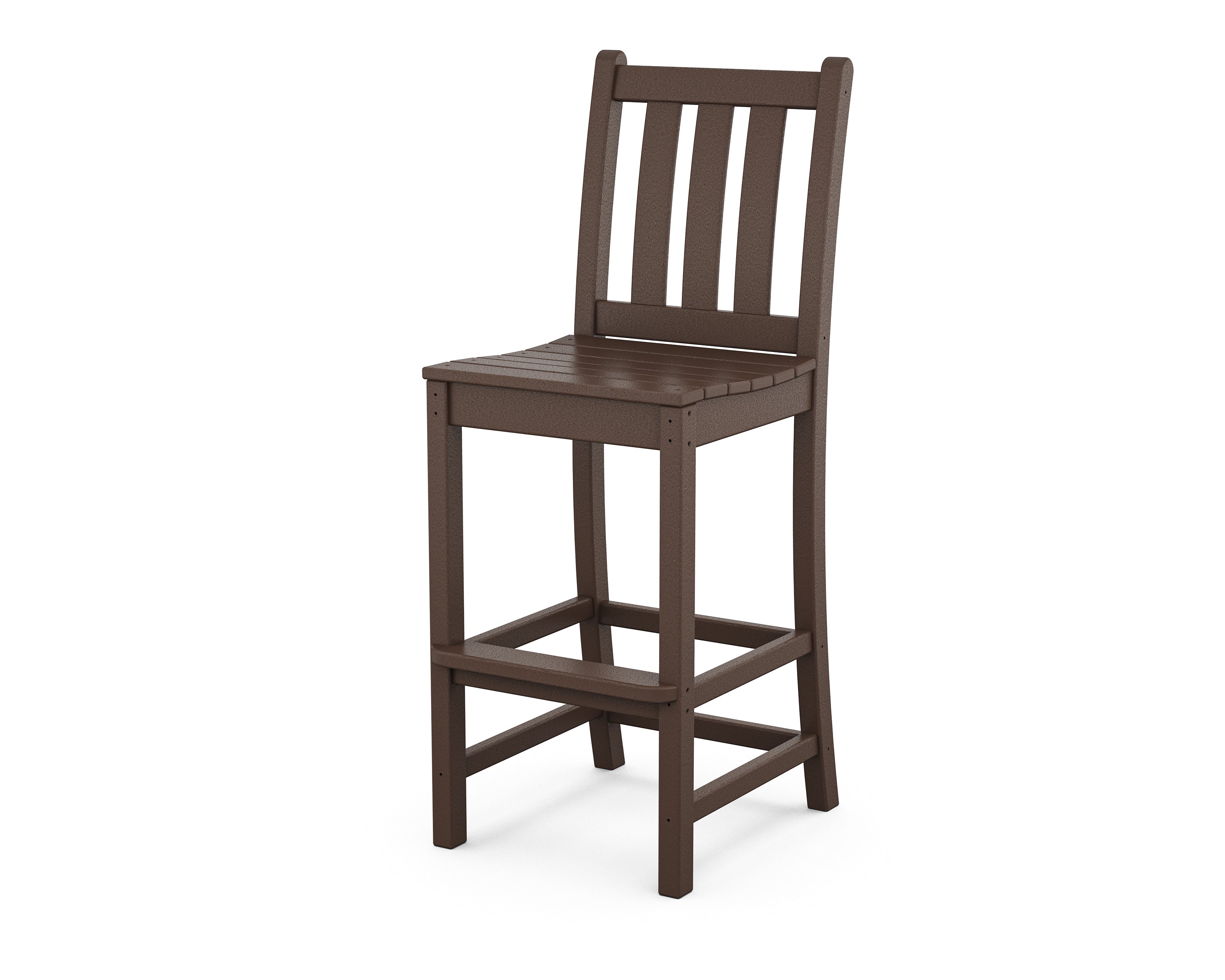 POLYWOOD Traditional Garden Bar Side Chair - Outdoor Patio Furniture, Weather-Resistant & Durable - Perfect for Backyard, Poolside, and Restaurant Use