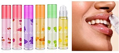 Long-Lasting Lip Plumper & Hydrating Roll-On Lip Oil with Fruit Extracts - Perfect for Dry Lips, Daily Moisture & Plump Effect
