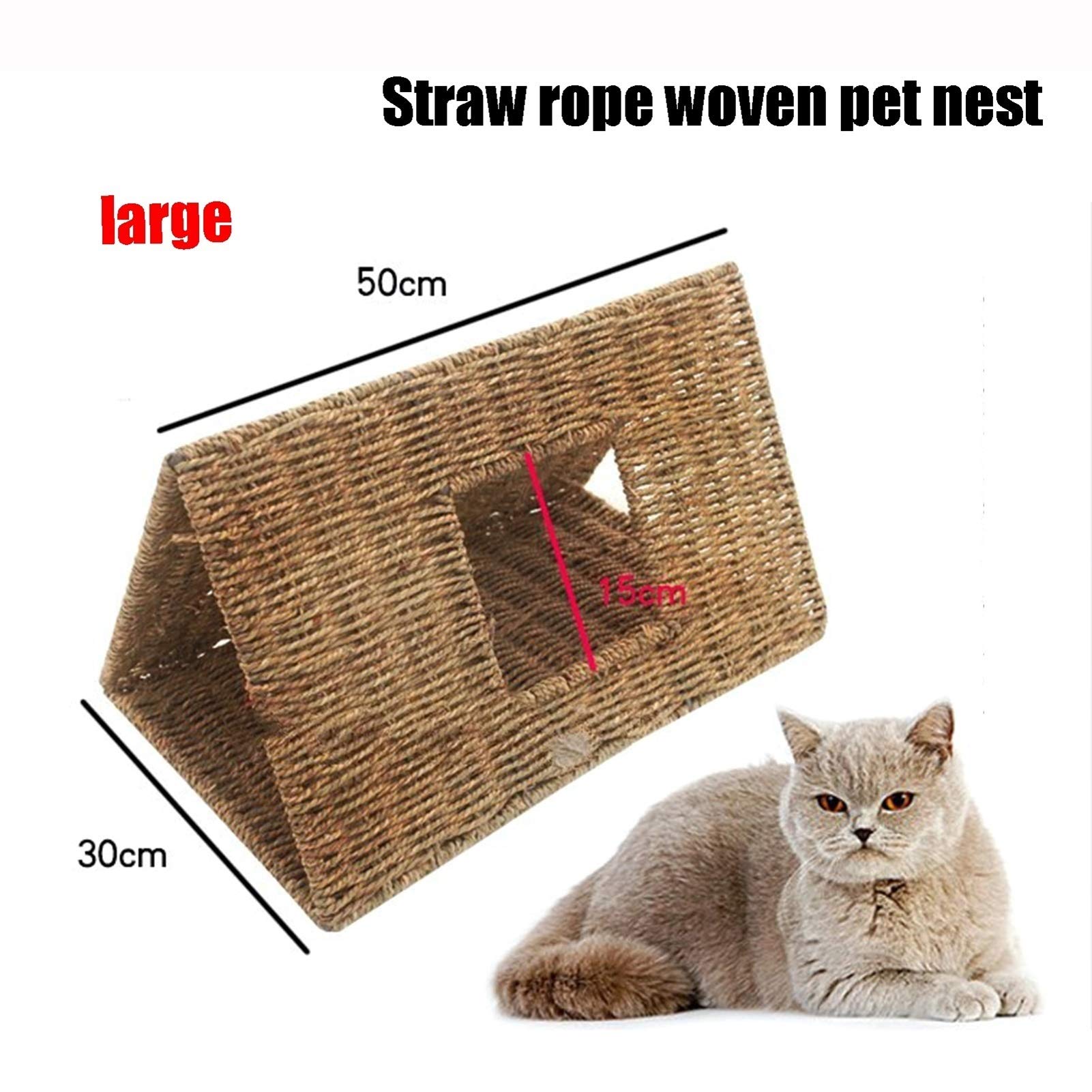 Hand-Woven Bird House for Garden - 50x30cm Cozy Winter Bird Nest, Perfect for Outdoor Decoration & Attracting Wild Birds to Your Backyard
