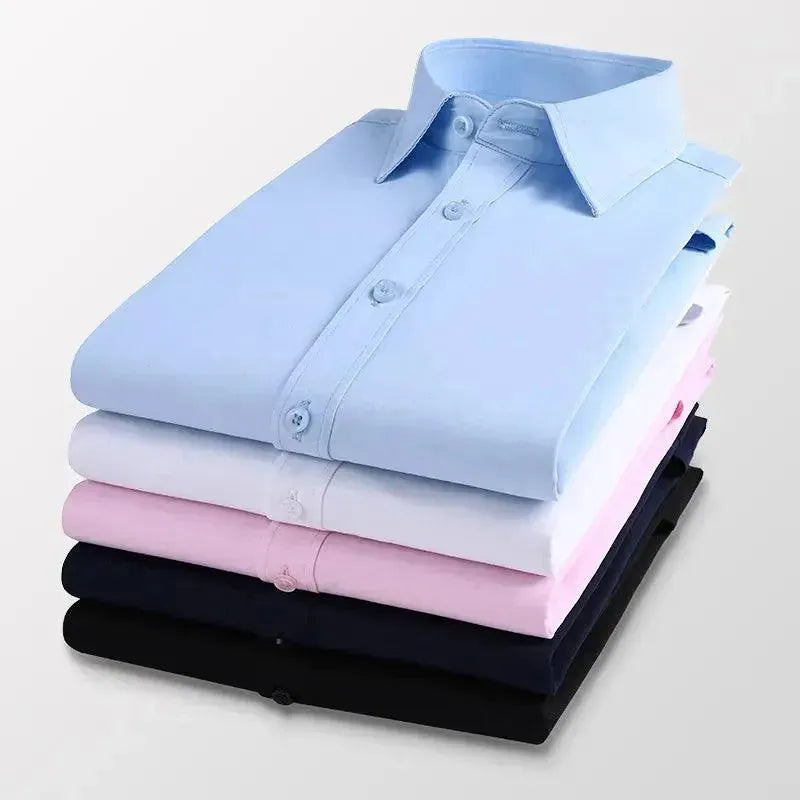 Slim Fit Formal Dress Shirt for Men - Classic White Business Shirt - Perfect for Office, Interviews & Special Occasions